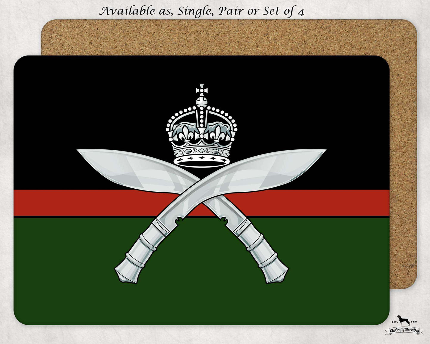 Royal Gurkha Regiment - Placemat(s) (New King's Crown)