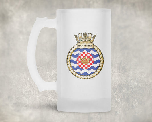 HMS Hampshire - Frosted Stein/Tankard/Beer Mug - Frosted Stein/Tankard/Beer Mug