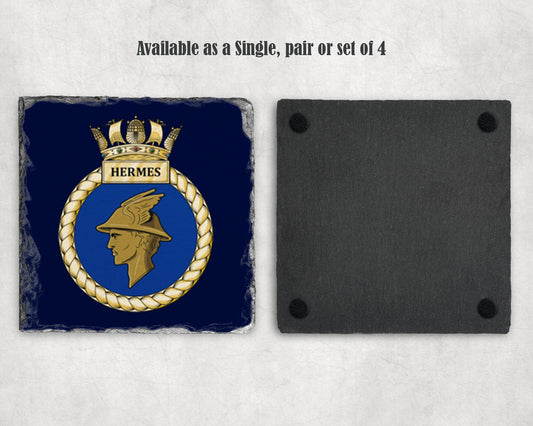 HMS Hermes - Slate Coaster