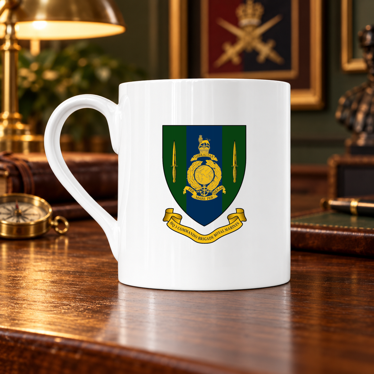 HQ 3 Cdo Bde RM - Bone China Mug | The Crafty Black Dog