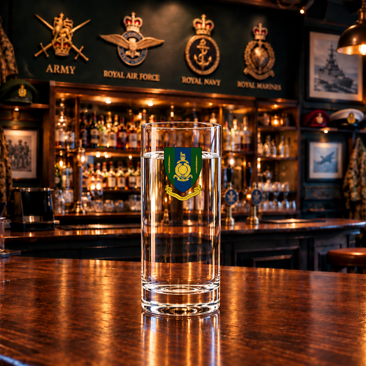 HQ 3 Cdo Bde RM - Highball Glass | The Crafty Black Dog