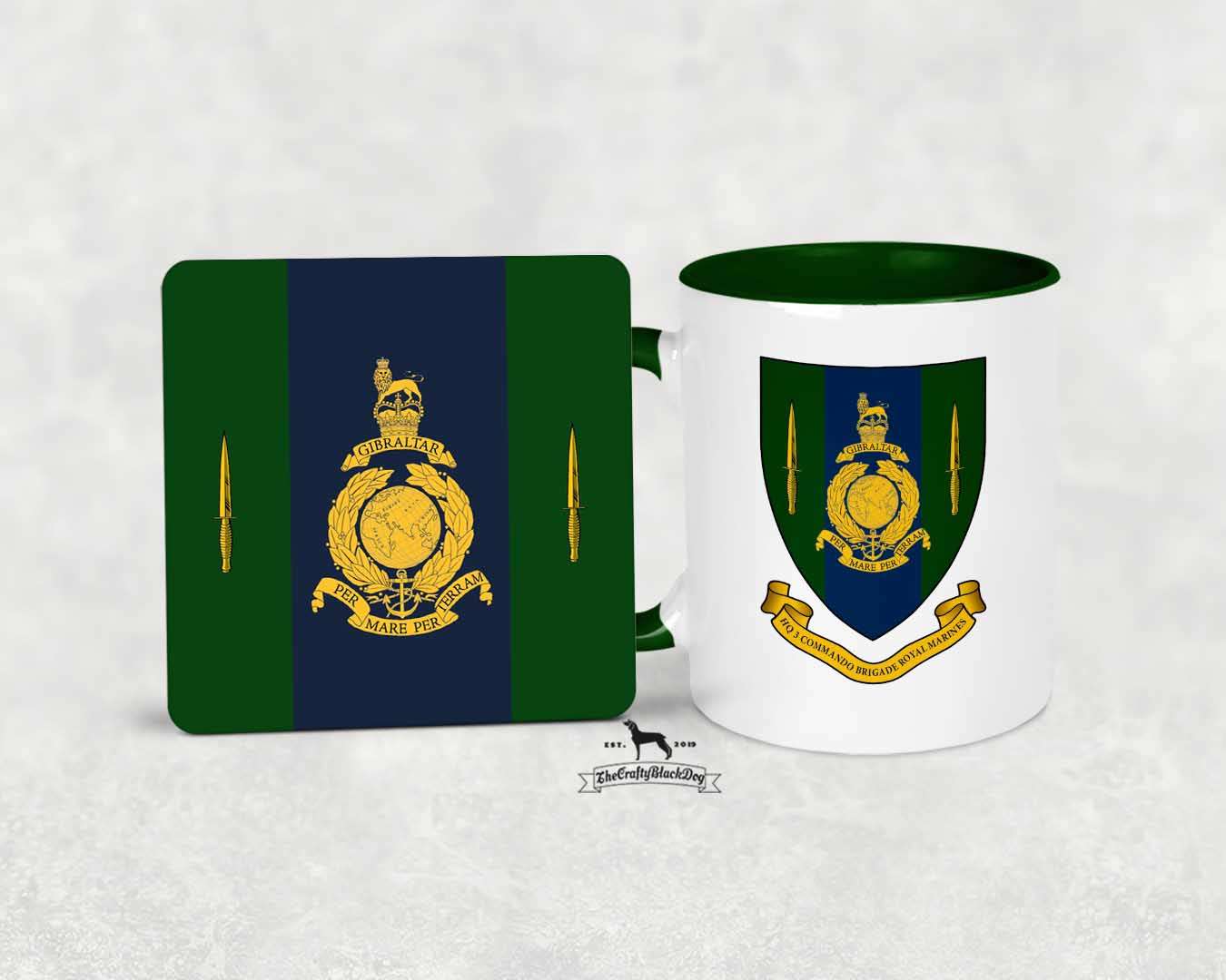 HQ 3 Cdo Bde Royal Marines - MUG and COASTER SET