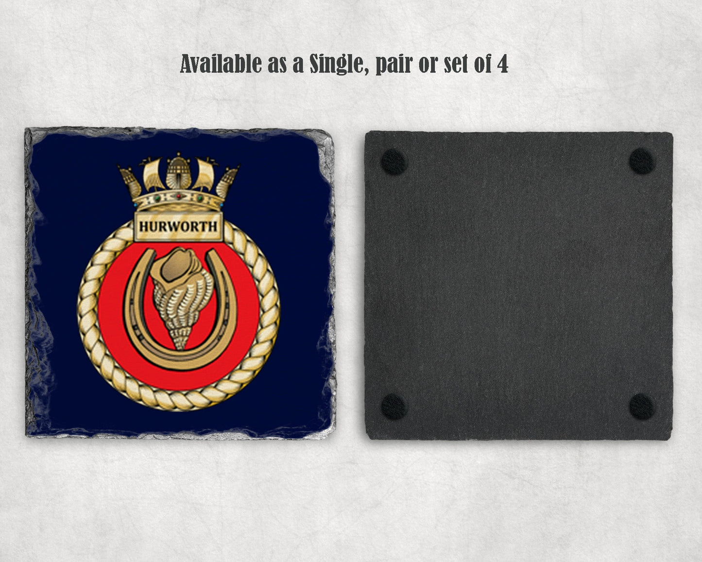 HMS Hurworth - Slate Coaster