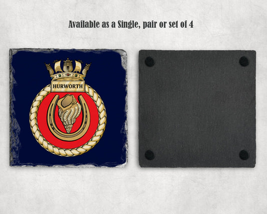 HMS Hurworth - Slate Coaster