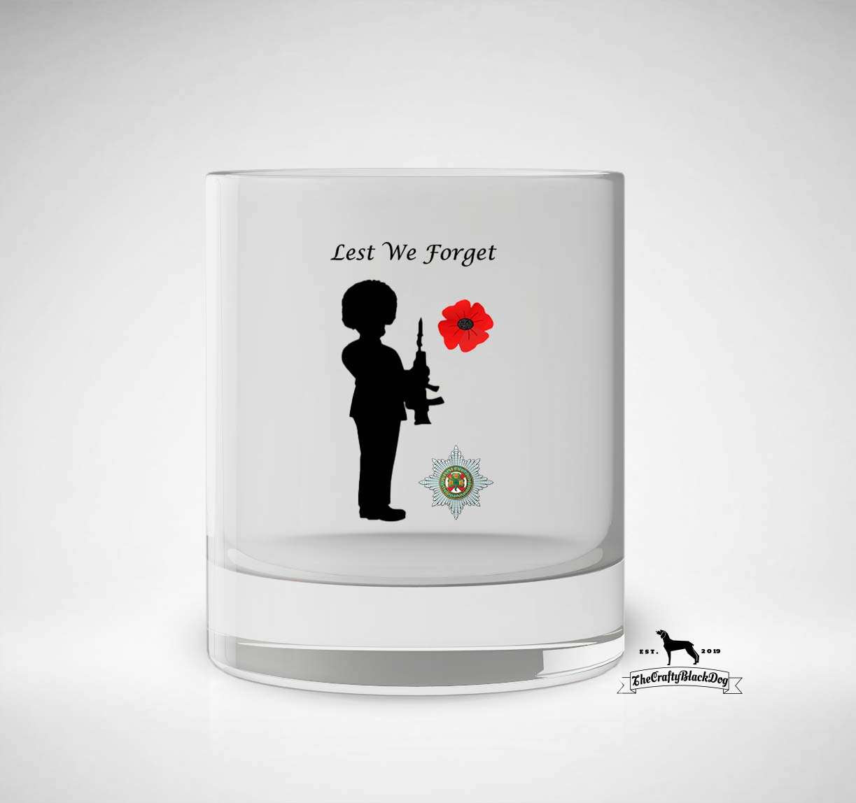 Lest We Forget - Irish Guards - Whiskey/Spirit Glass