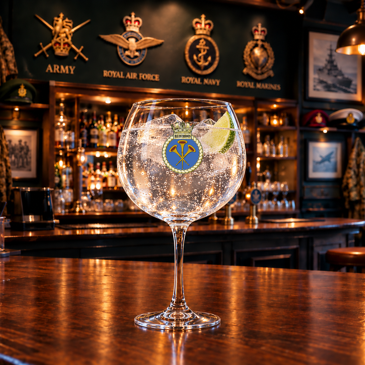 HMS Illustrious - Gin Glass | The Crafty Black Dog