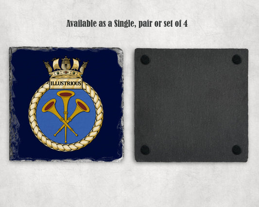HMS Illustrious - Slate Coaster