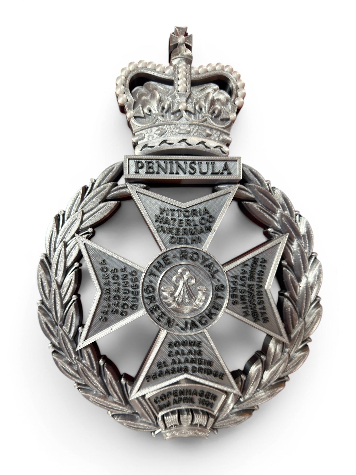 Royal Green Jackets Silver & Black Cap Badge