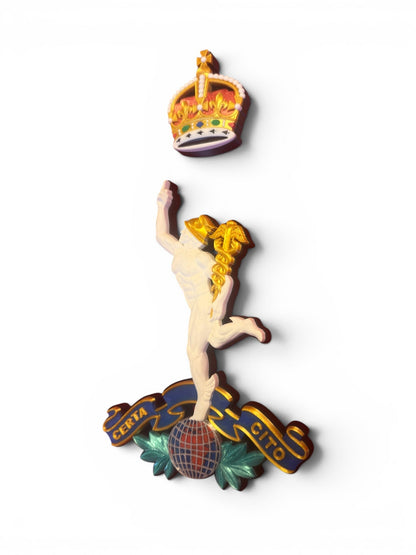 Royal Corps of Signals King's Crown Cap Badge