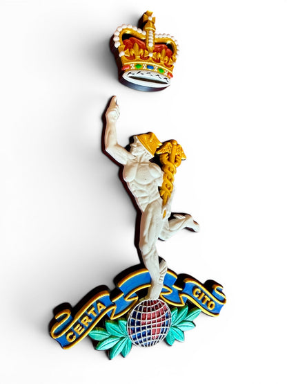 Royal Corps of Signals Queen's Crown Cap Badge