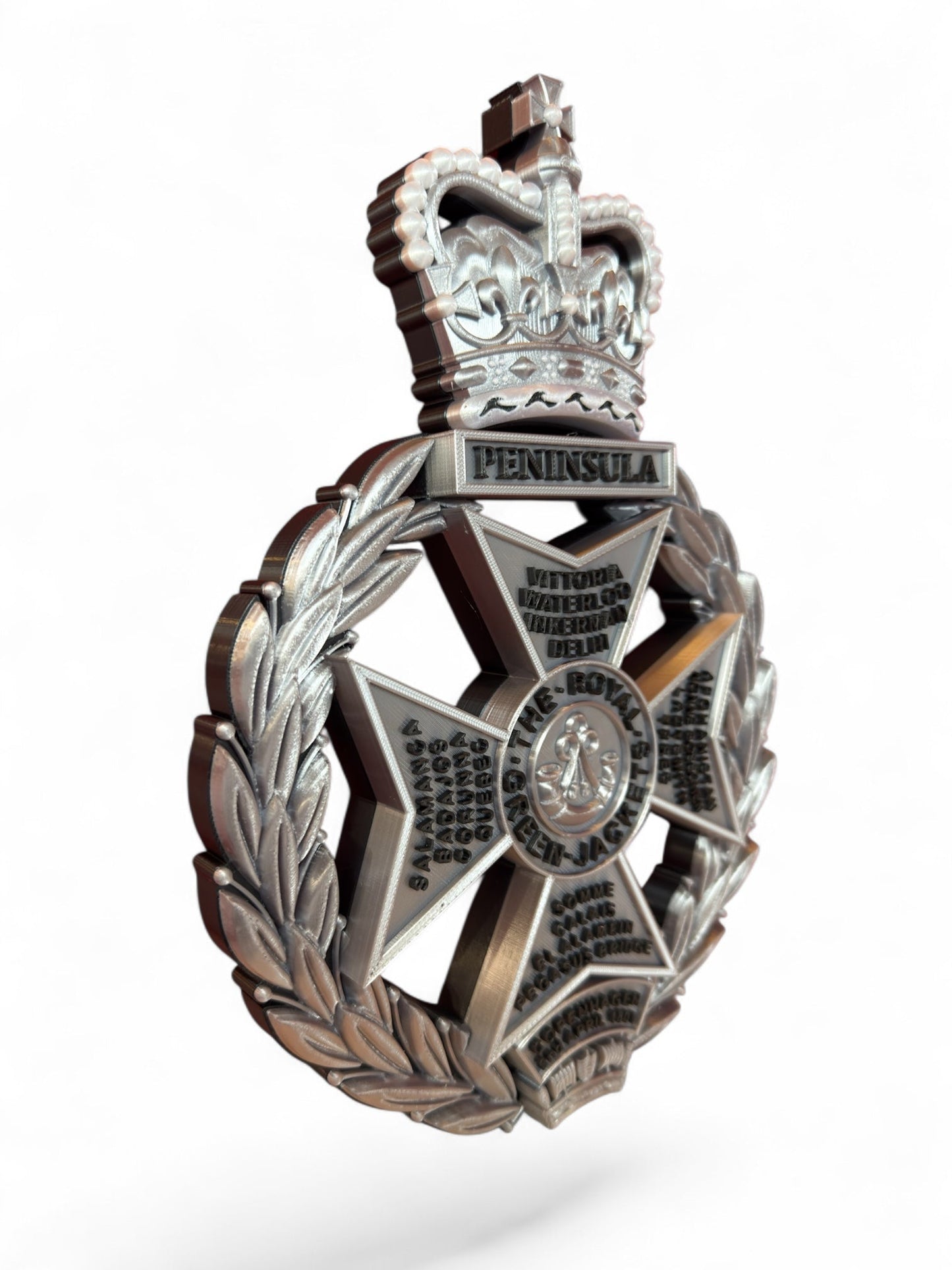 Royal Green Jackets Silver & Black Cap Badge