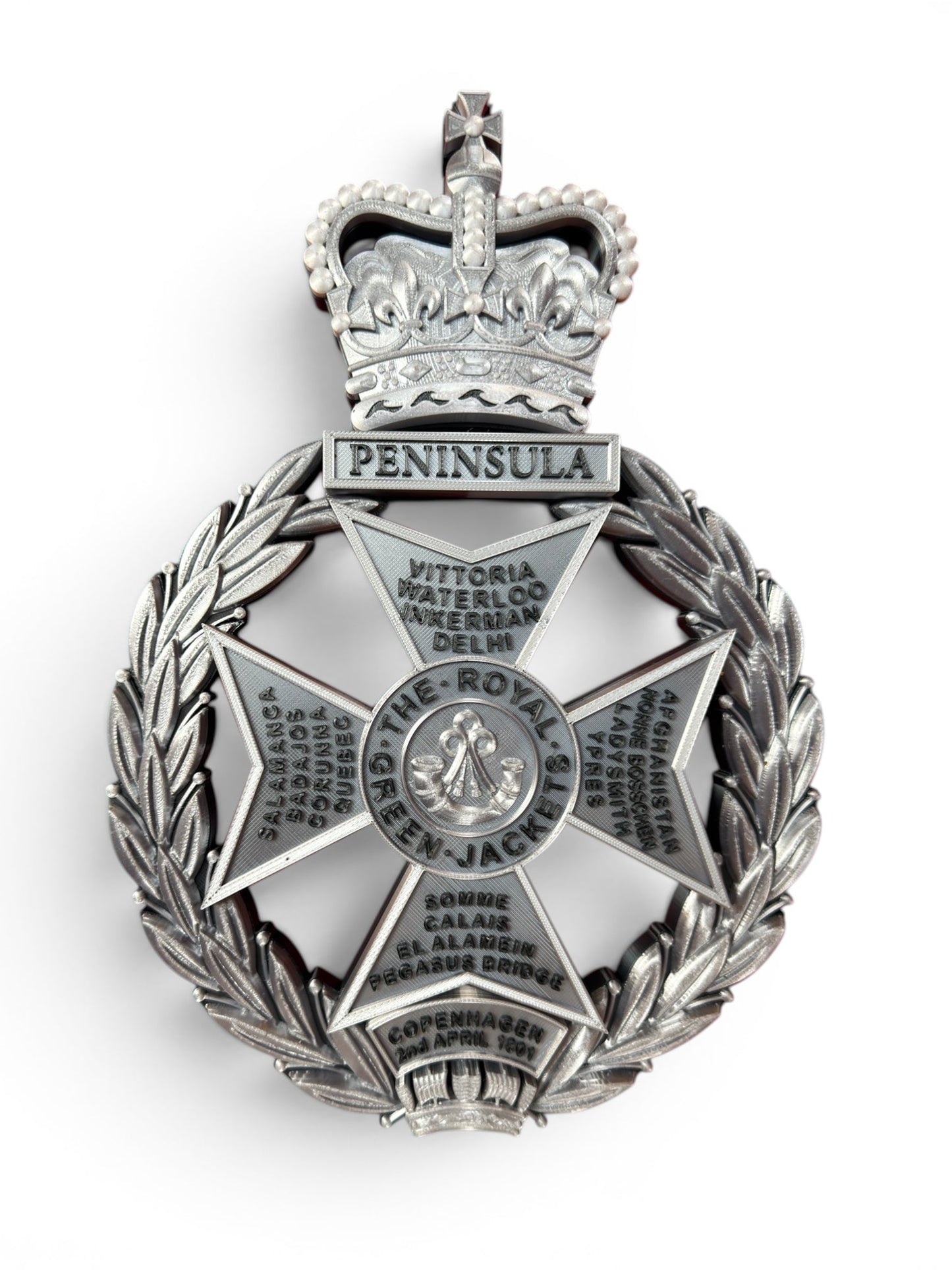 Royal Green Jackets Silver & Black Cap Badge