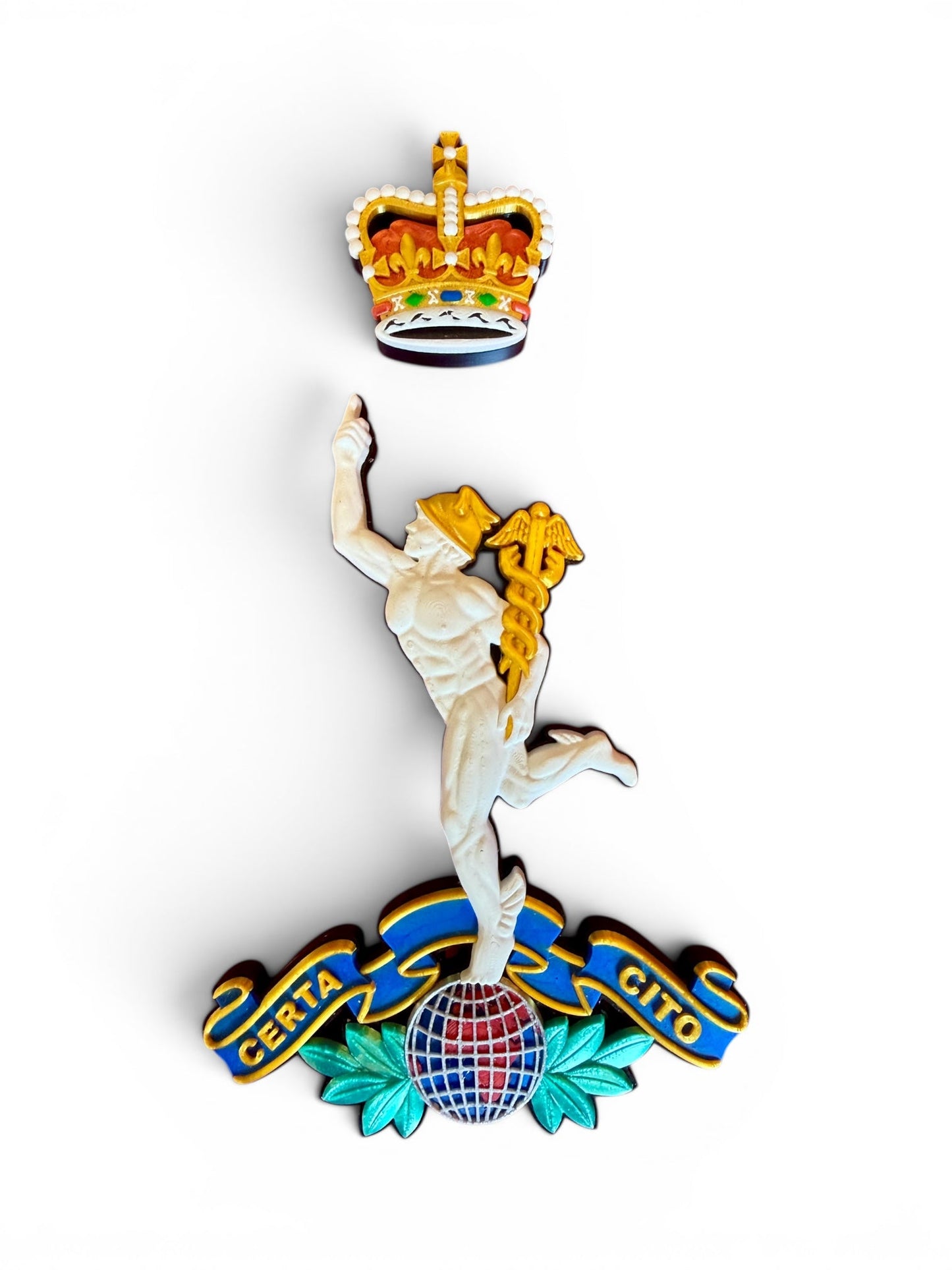 Royal Corps of Signals Queen's Crown Cap Badge