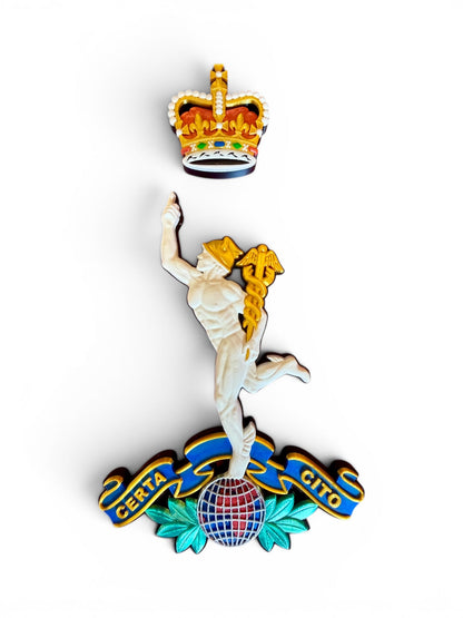Royal Corps of Signals Queen's Crown Cap Badge