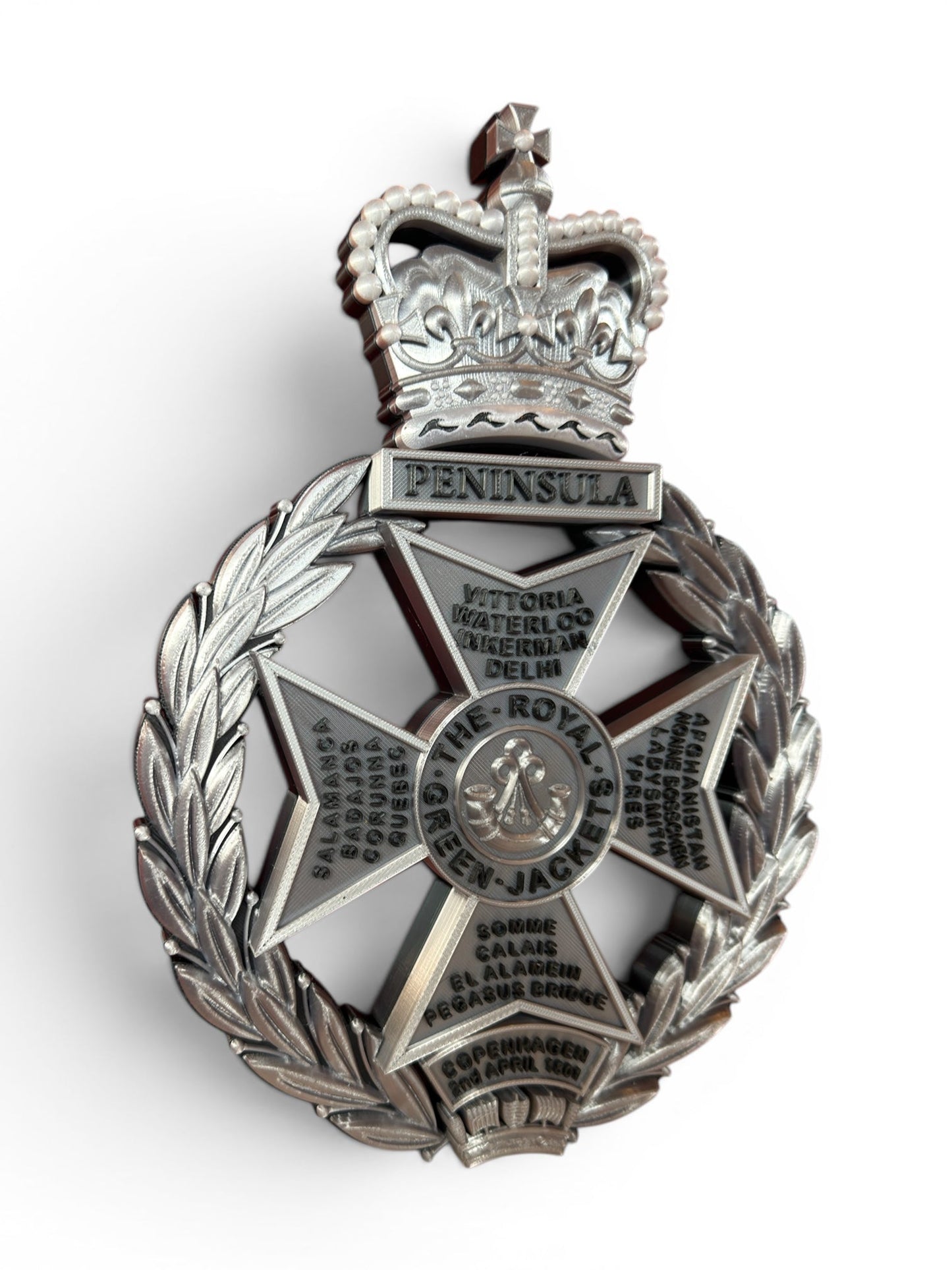 Royal Green Jackets Silver & Black Cap Badge