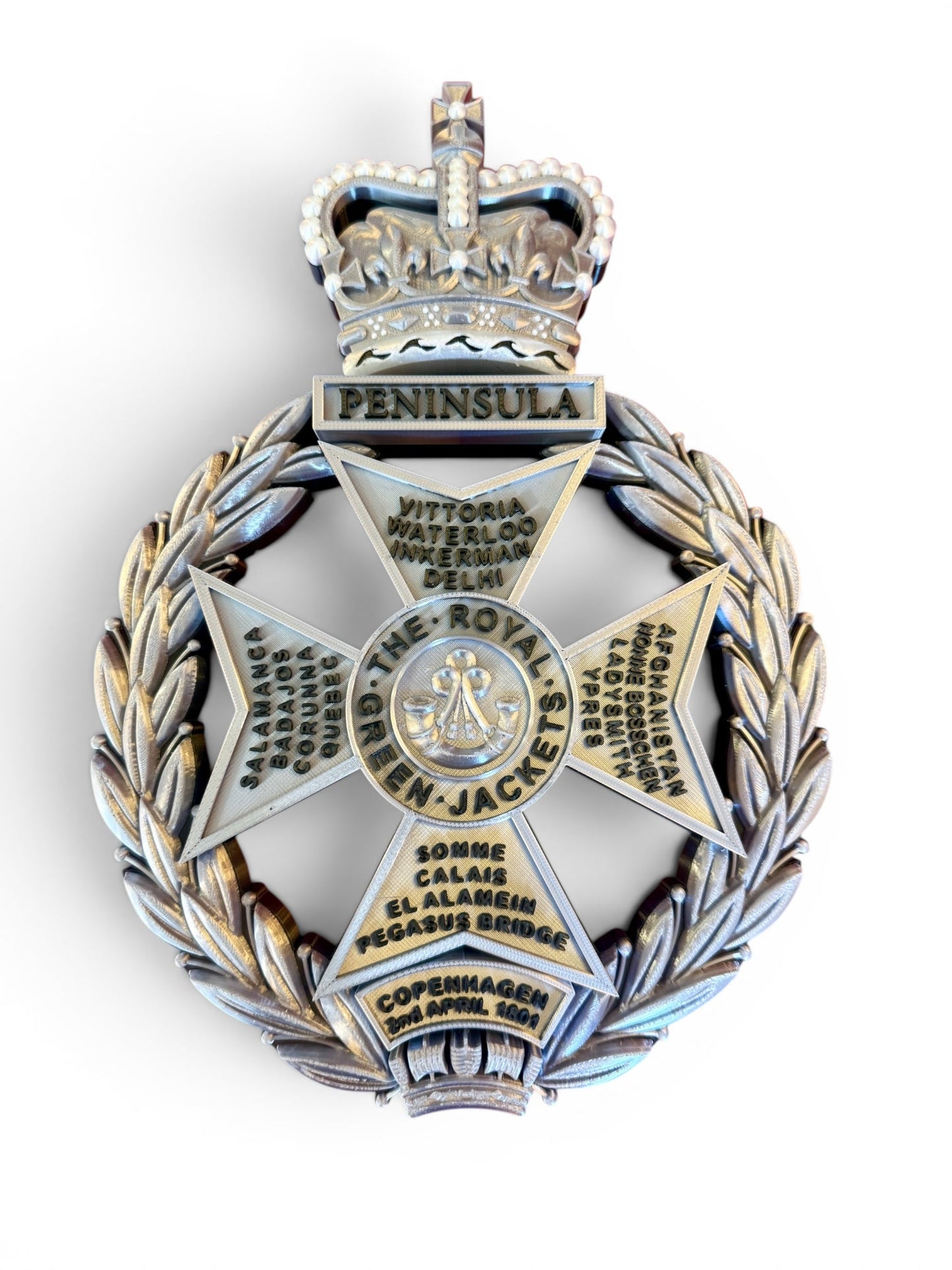Royal Green Jackets Silver & Black Cap Badge