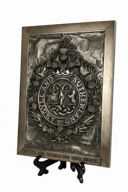 Argyll and Sutherland Highlanders Cold Cast Bronze Wall Plaque | Handmade in England