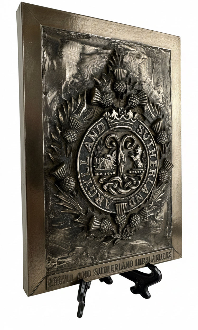Argyll and Sutherland Highlanders Cold Cast Bronze Wall Plaque | Handmade in England