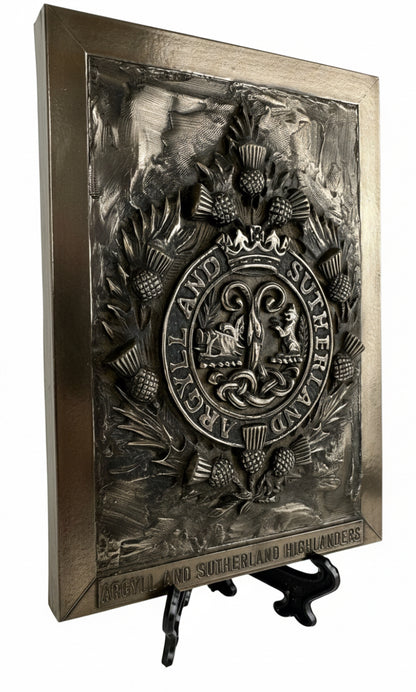 Argyll and Sutherland Highlanders Cold Cast Bronze Wall Plaque | Handmade in England