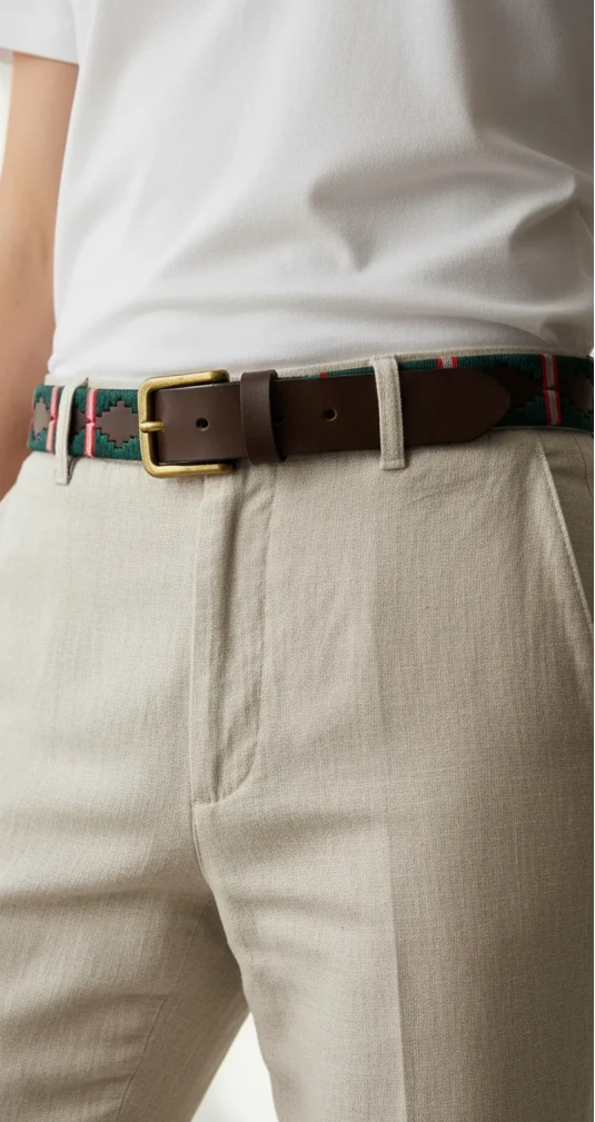 Intelligence Corps Leather Polo Belt | Pampeano
