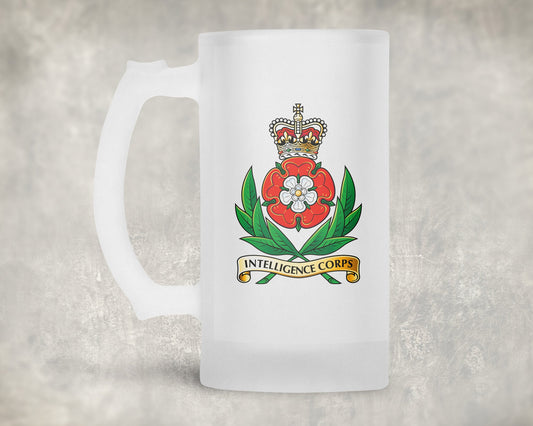 Intelligence Corps Cap Badge - Frosted Stein