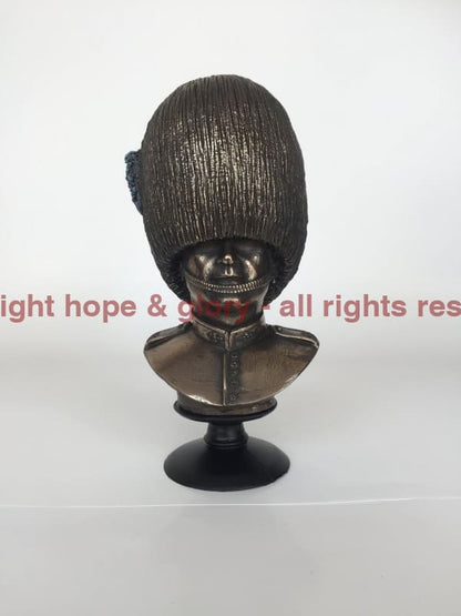 Irish Guards Bust Cold Cast Bronze Military Statue Sculpture