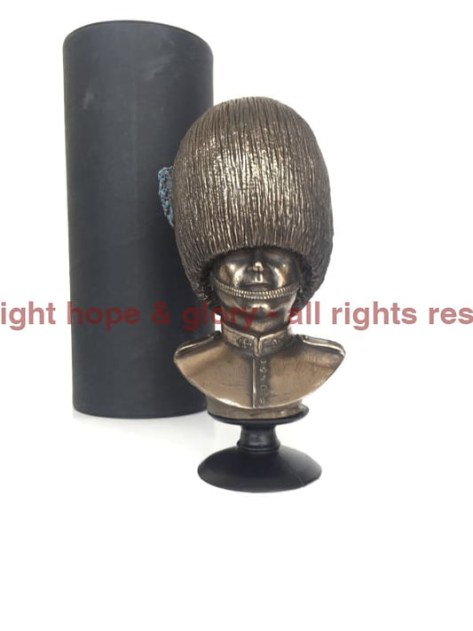 Irish Guards Bust Cold Cast Bronze Military Statue Sculpture