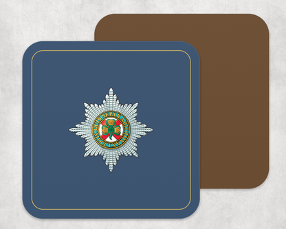 Irish Guards - Placemat â€” Navy_Gold_Hardback_Coaster