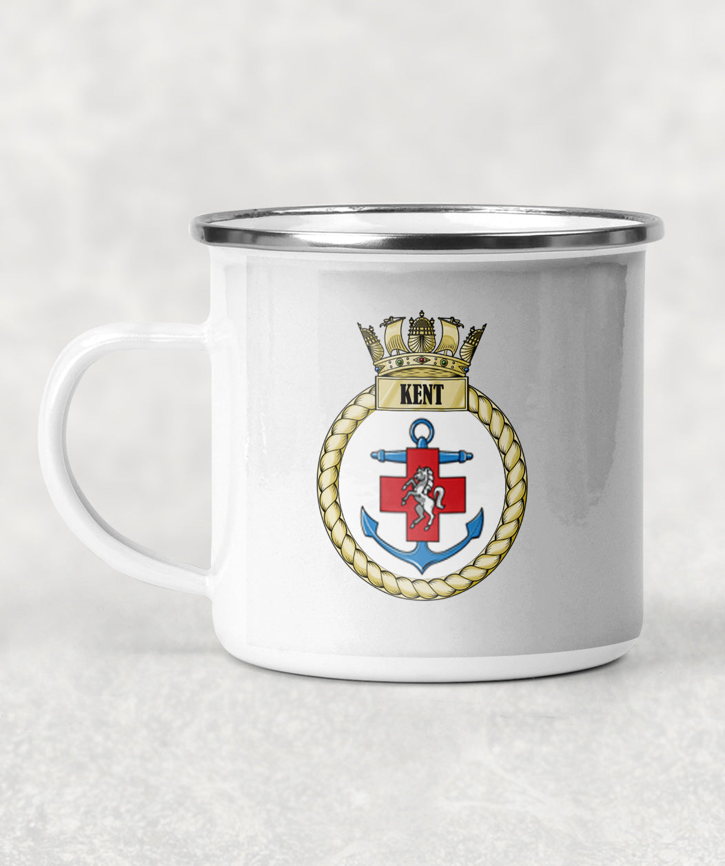 HMS Kent - Enamel Mug