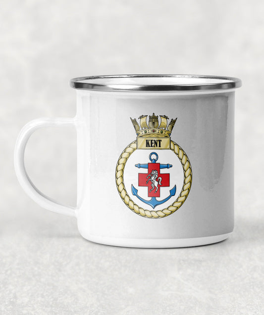 HMS Kent - Enamel Mug