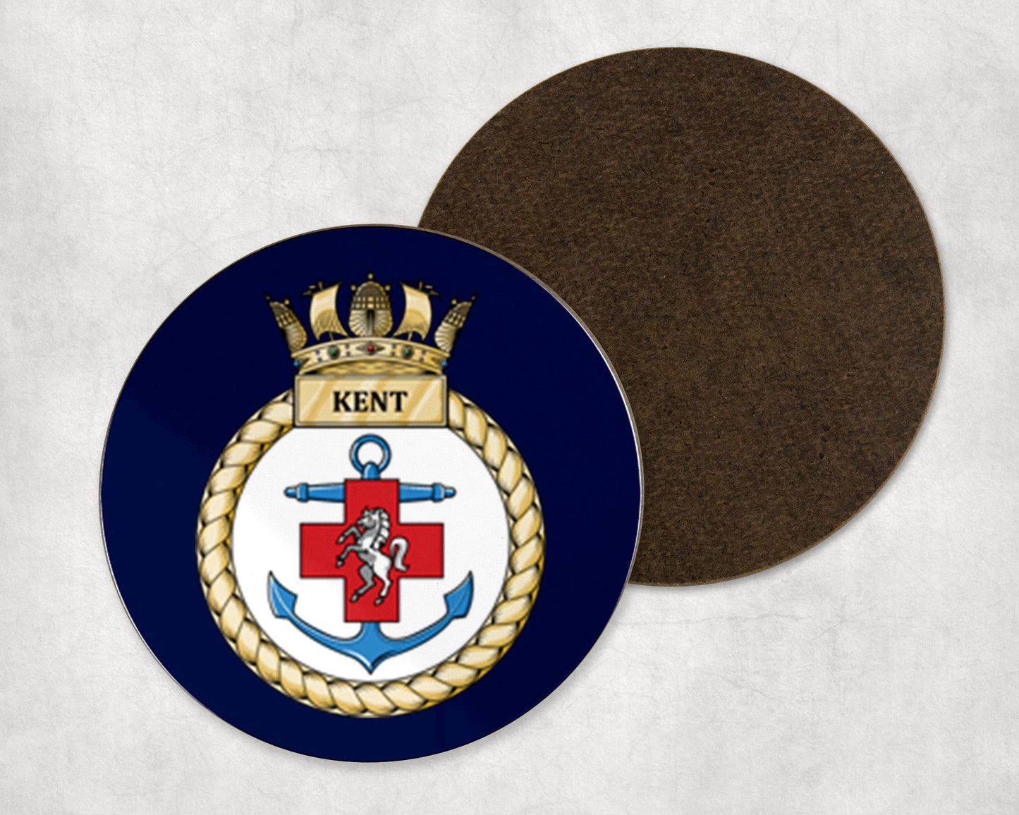 HMS Kent - Round Coaster Set