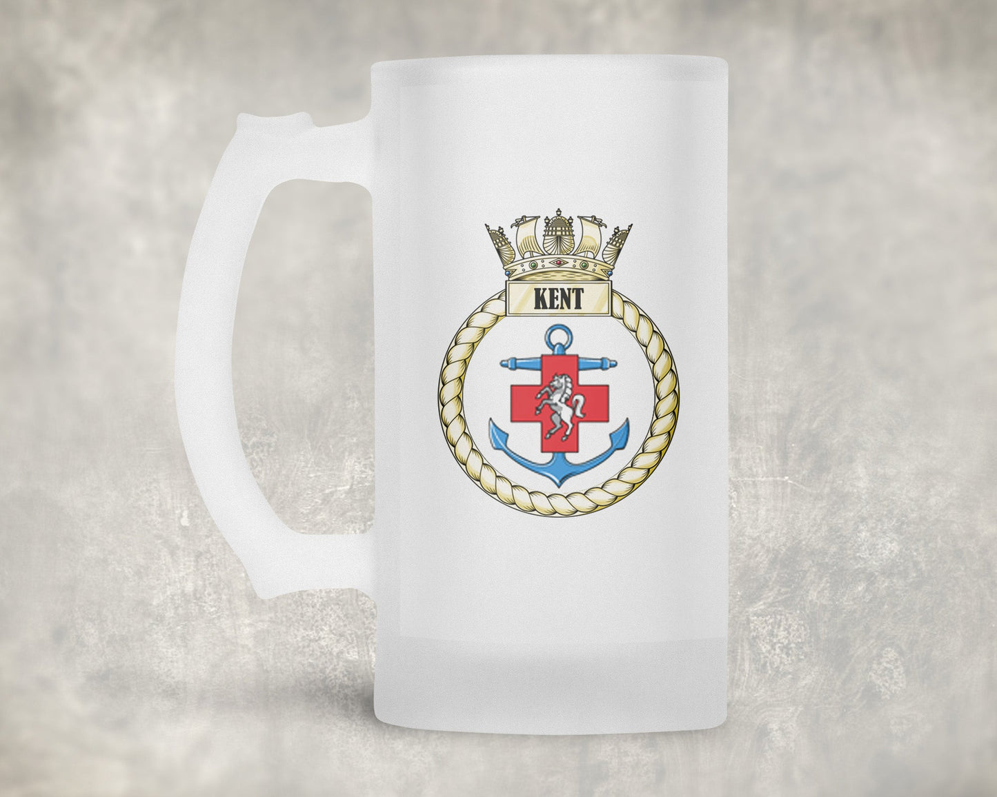 HMS Kent - Frosted Stein/Tankard/Beer Mug - Frosted Stein/Tankard/Beer Mug