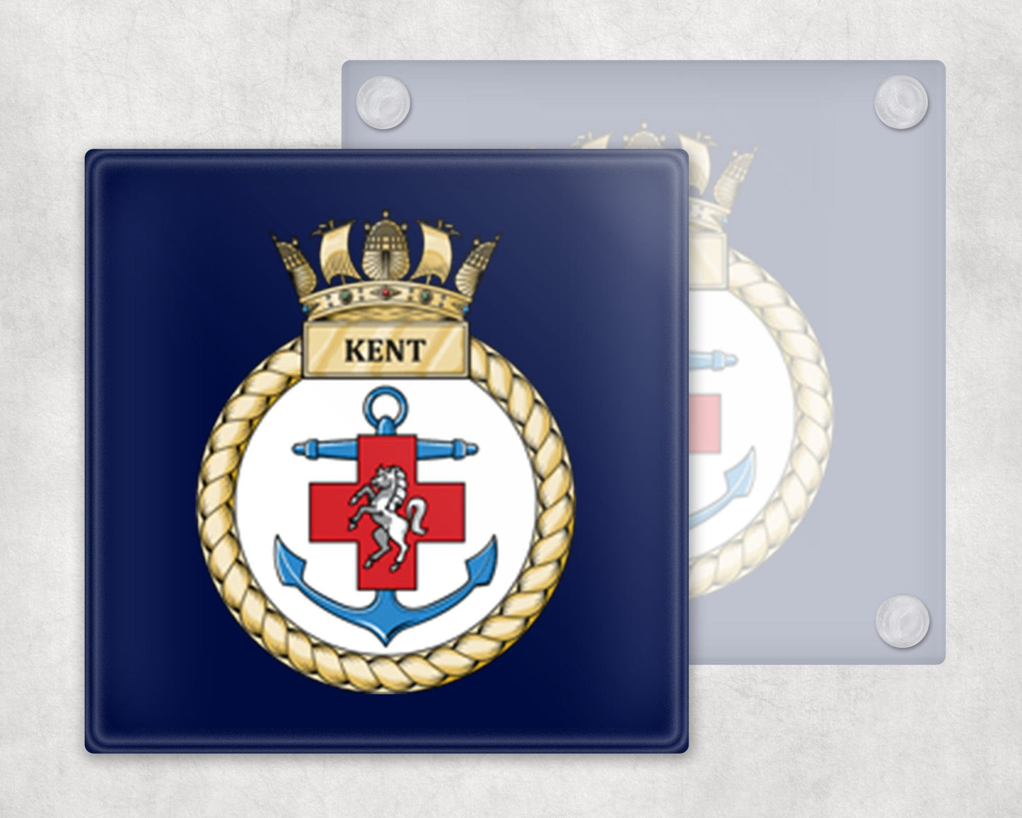 HMS Kent - Glass Coaster