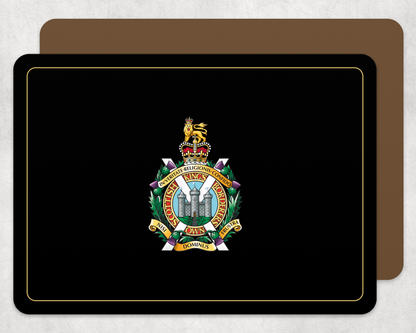 Kings Own Scottish Borders - Placemat | The Crafty Black Dog — Black_Gold_Hardback_Placemat