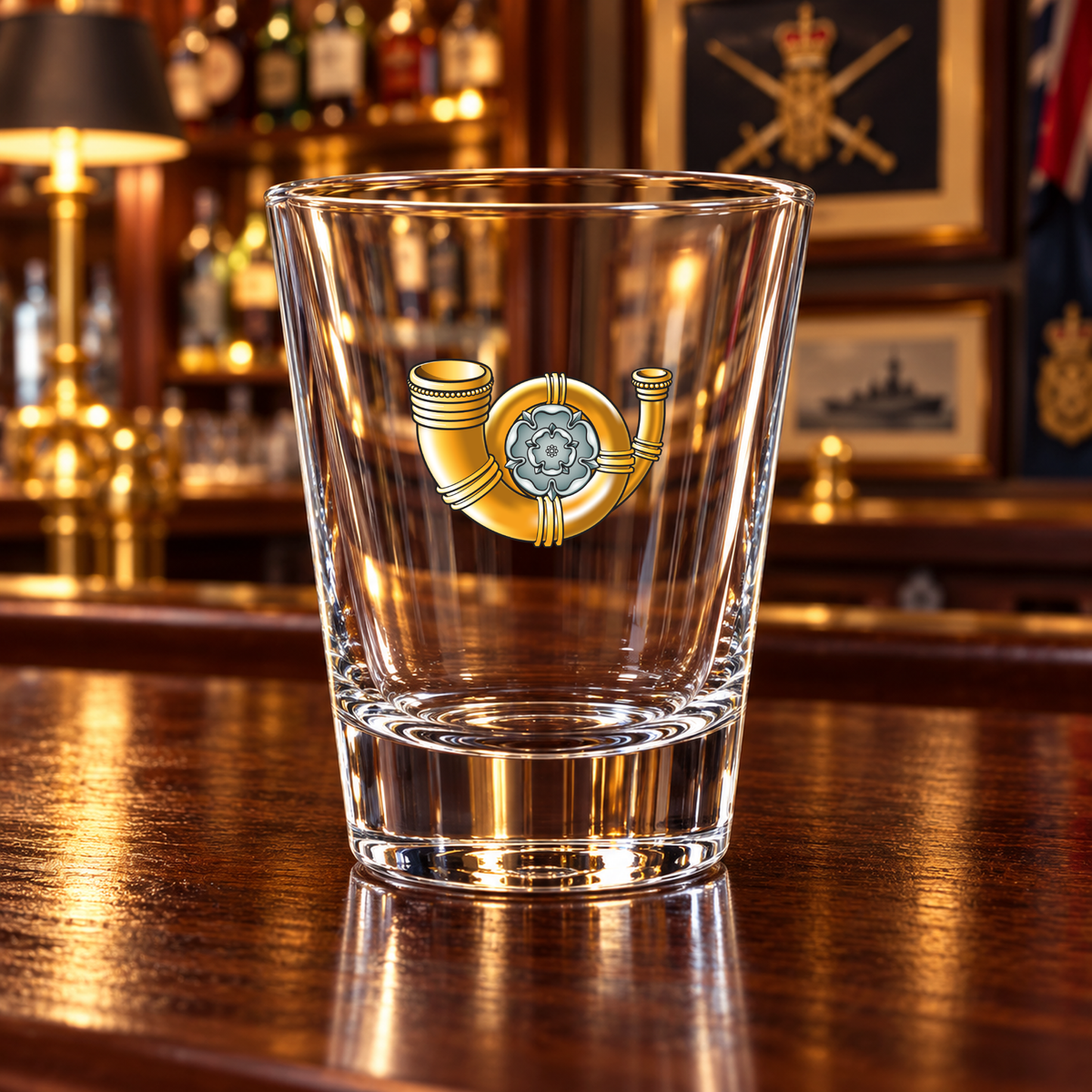 Kings Own Yorkshire Light Infantry - Shot Glasses | The Crafty Black Dog — Frosted_Shot_Glass_Military_Bar_Smart_Object copy