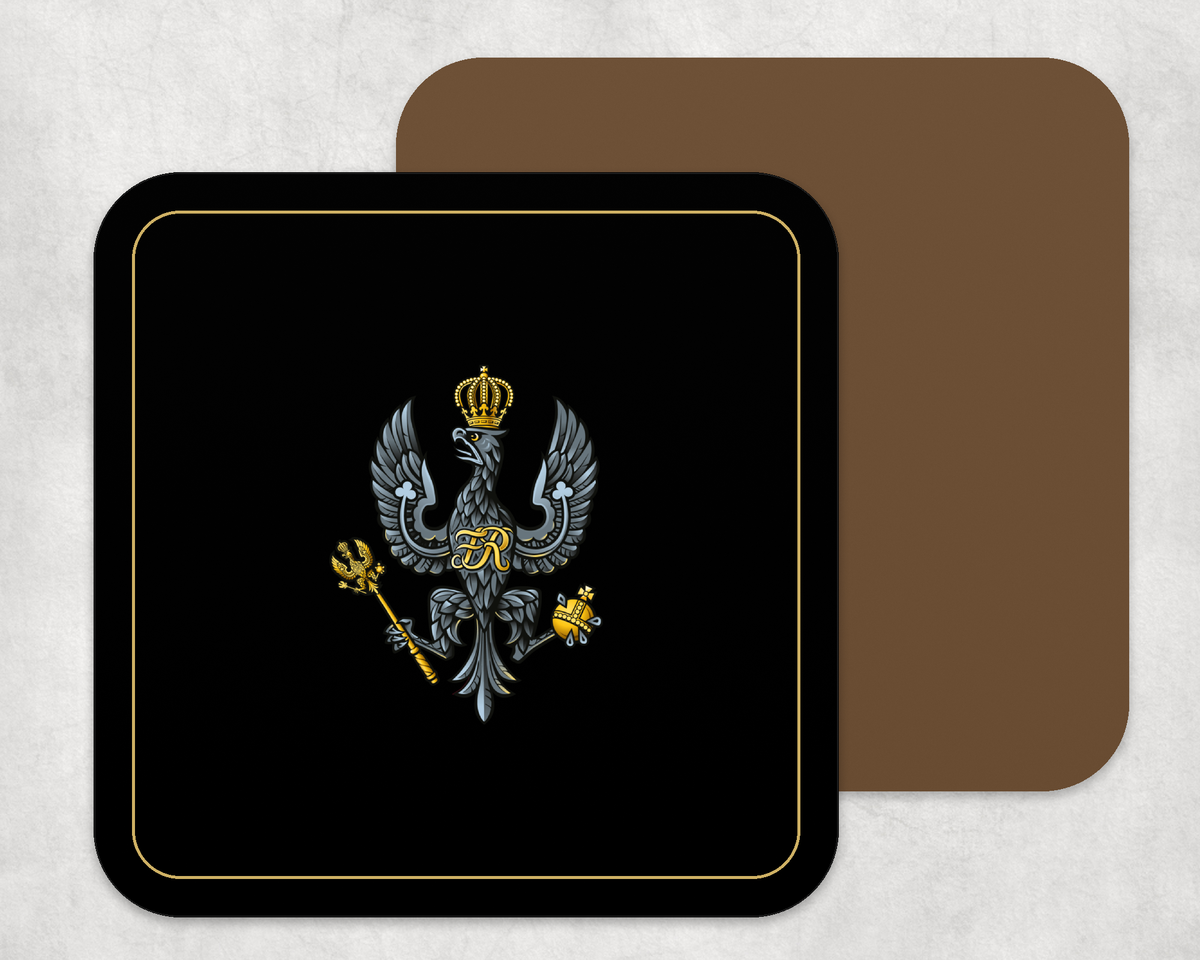 Kings Royal Hussars - Placemat | The Crafty Black Dog — Black_Gold_Hardback_Coaster copy