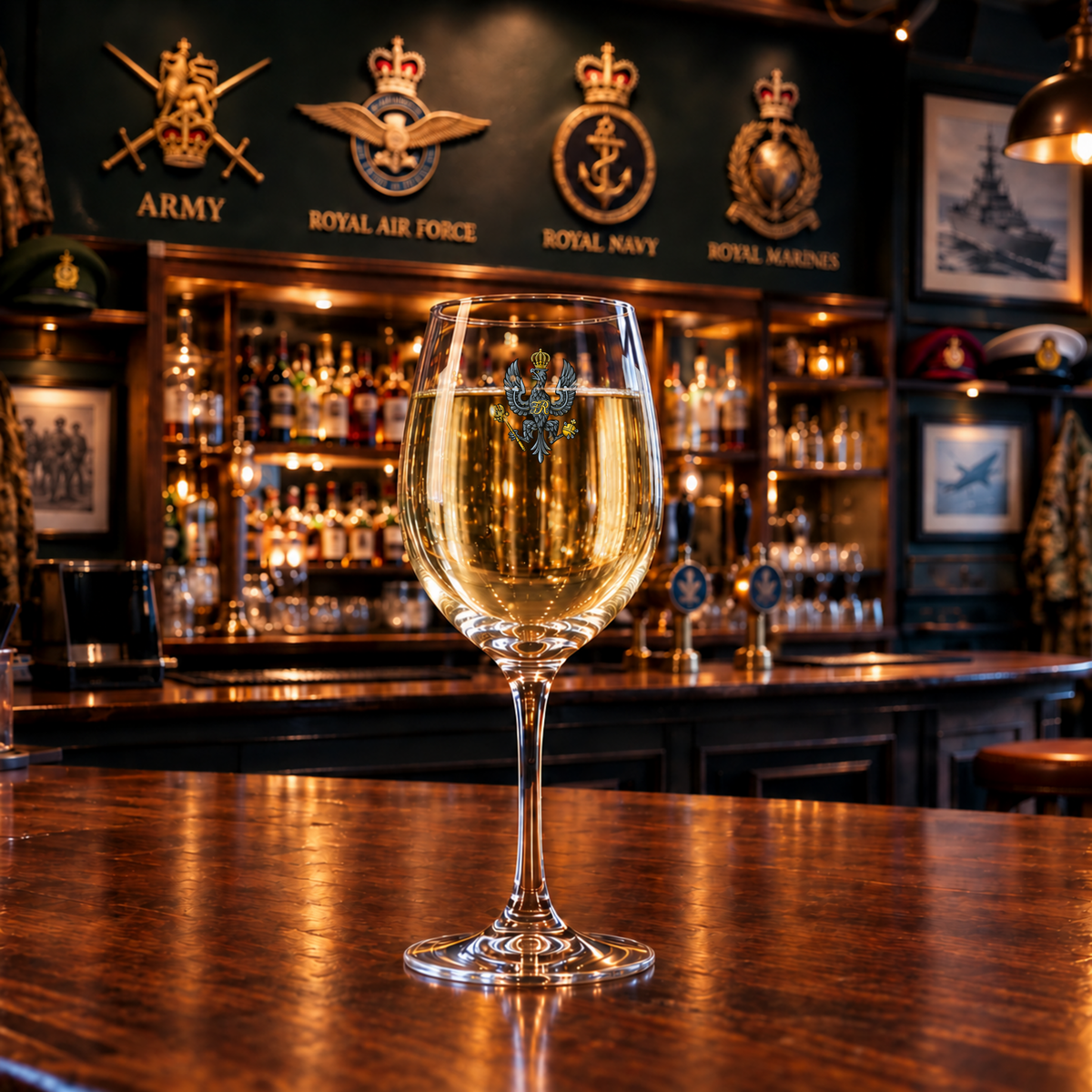Kings Royal Hussars - Wine Glass | The Crafty Black Dog