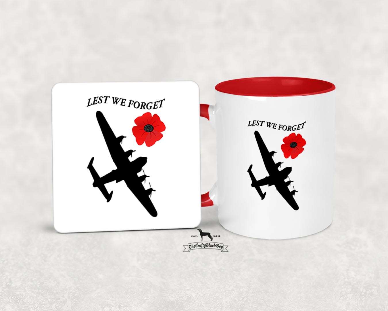 Lest We Forget - Lancaster - MUG &amp; COASTER SET