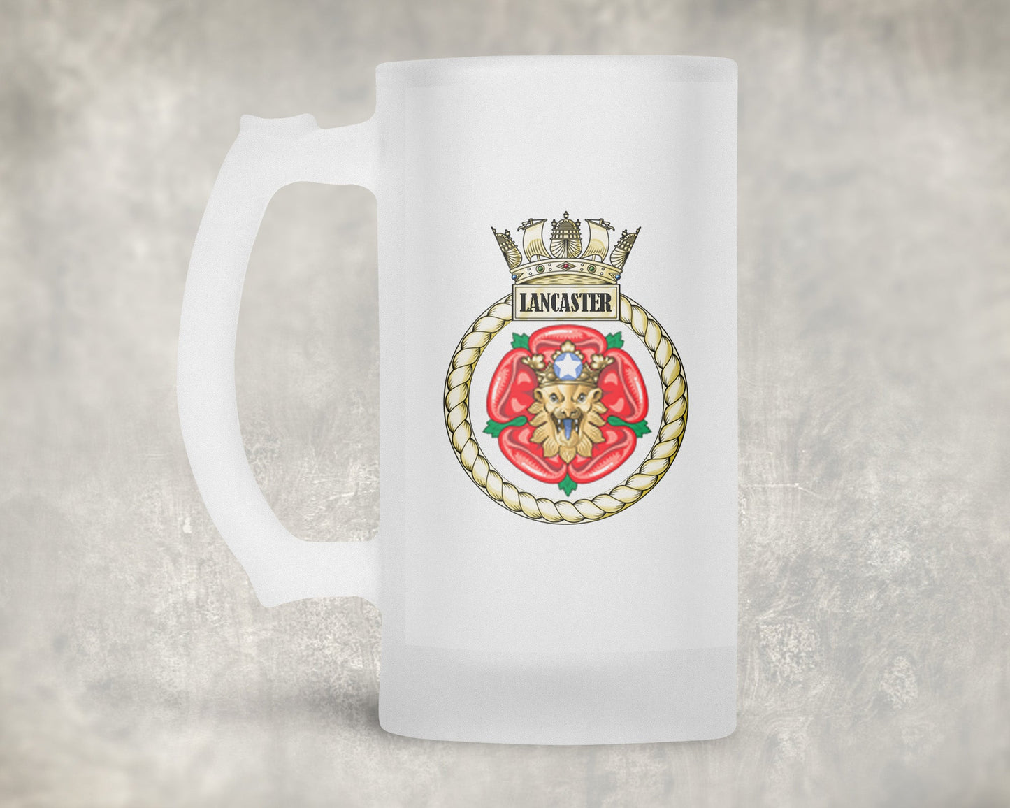 HMS Lancaster - Frosted Stein/Tankard/Beer Mug - Frosted Stein/Tankard/Beer Mug
