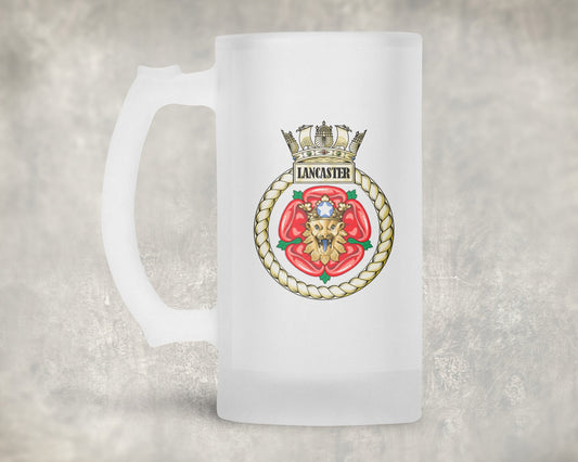 HMS Lancaster - Frosted Stein/Tankard/Beer Mug - Frosted Stein/Tankard/Beer Mug