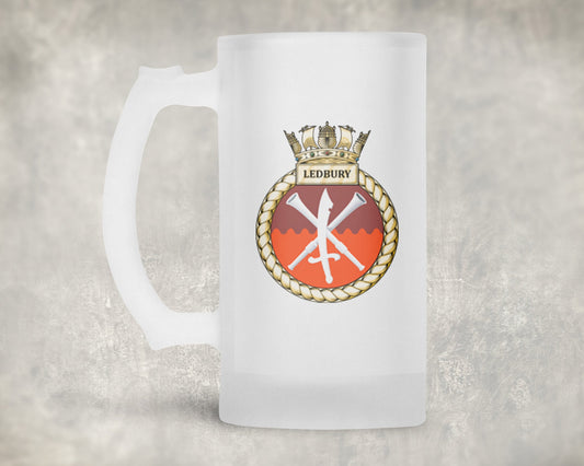 HMS Ledbury - Frosted Stein/Tankard/Beer Mug - Frosted Stein/Tankard/Beer Mug