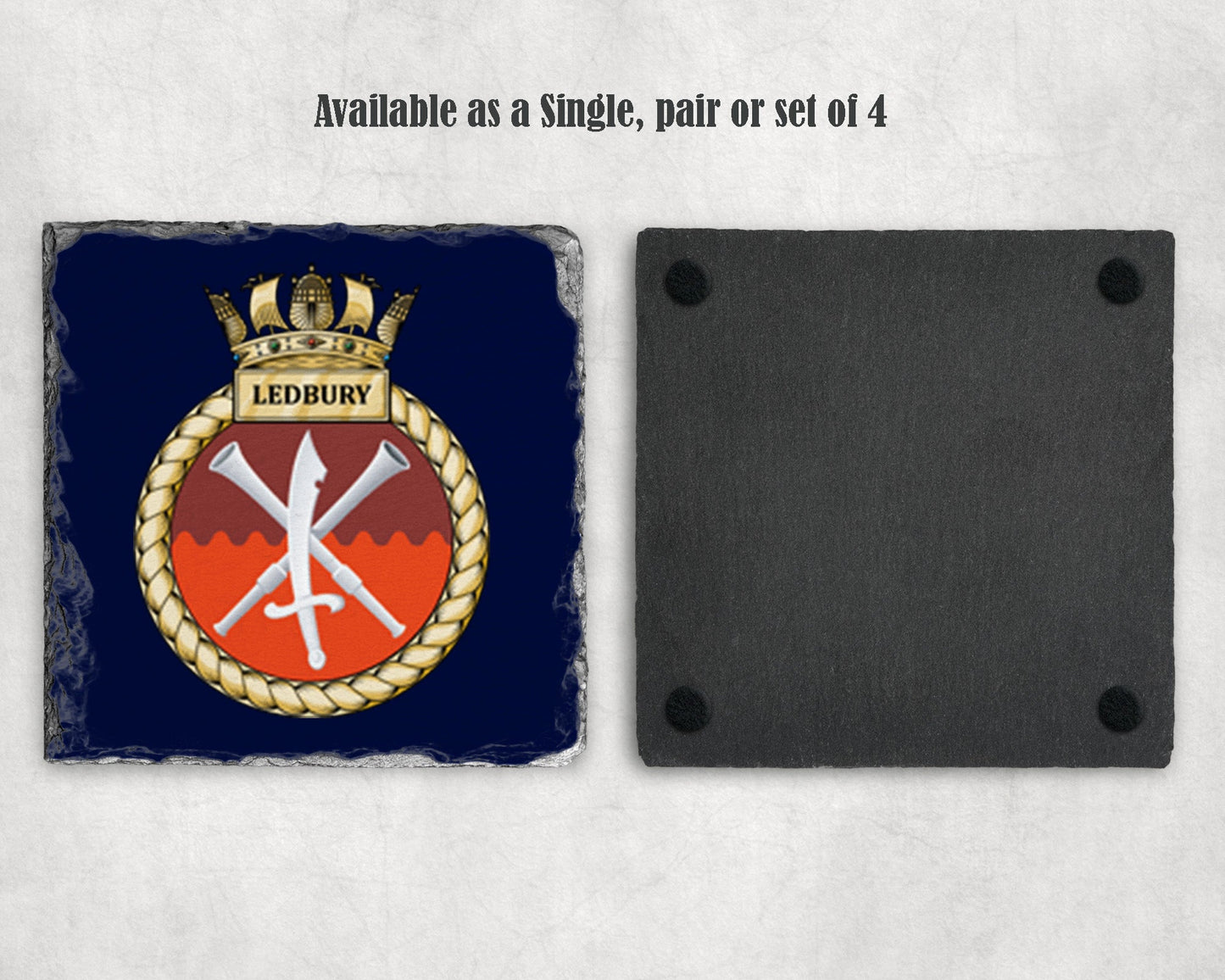 HMS Ledbury - Slate Coaster
