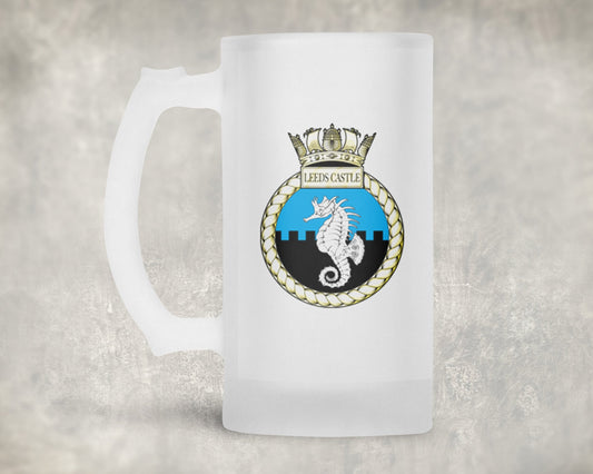 HMS Leeds Castle - Frosted Stein/Tankard/Beer Mug - Frosted Stein/Tankard/Beer Mug