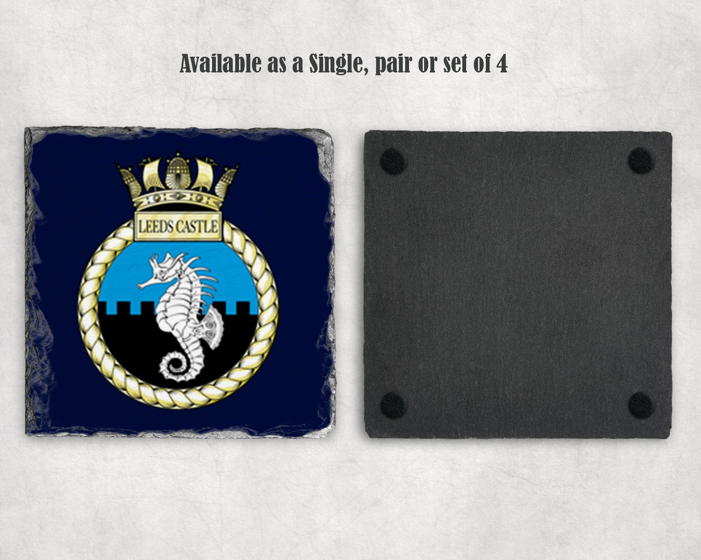 HMS Leeds Castle - Slate Coaster
