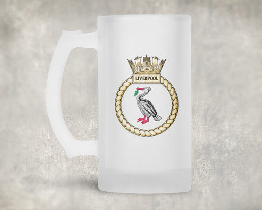 HMS Liverpool - Frosted Stein/Tankard/Beer Mug - Frosted Stein/Tankard/Beer Mug