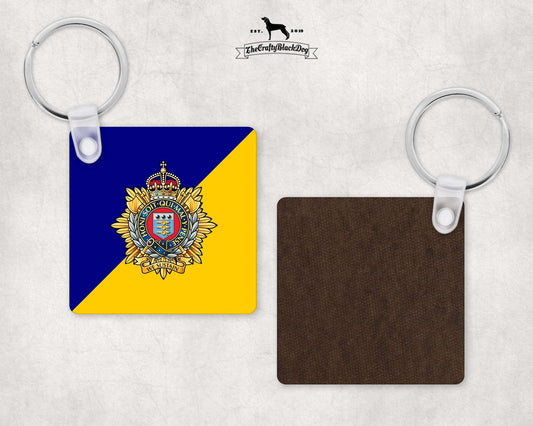 Royal Logistic Corps - Square Key Ring (King's New Crown)