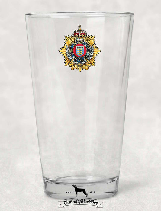 Royal Logistic Corps - Pint Glass (New King's Crown)