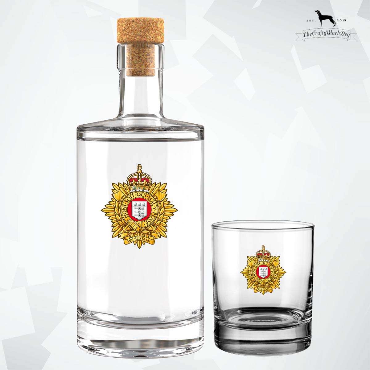 Royal Logistic Corps Officer - Fill Your Own Spirit Bottle (New King's Crown)