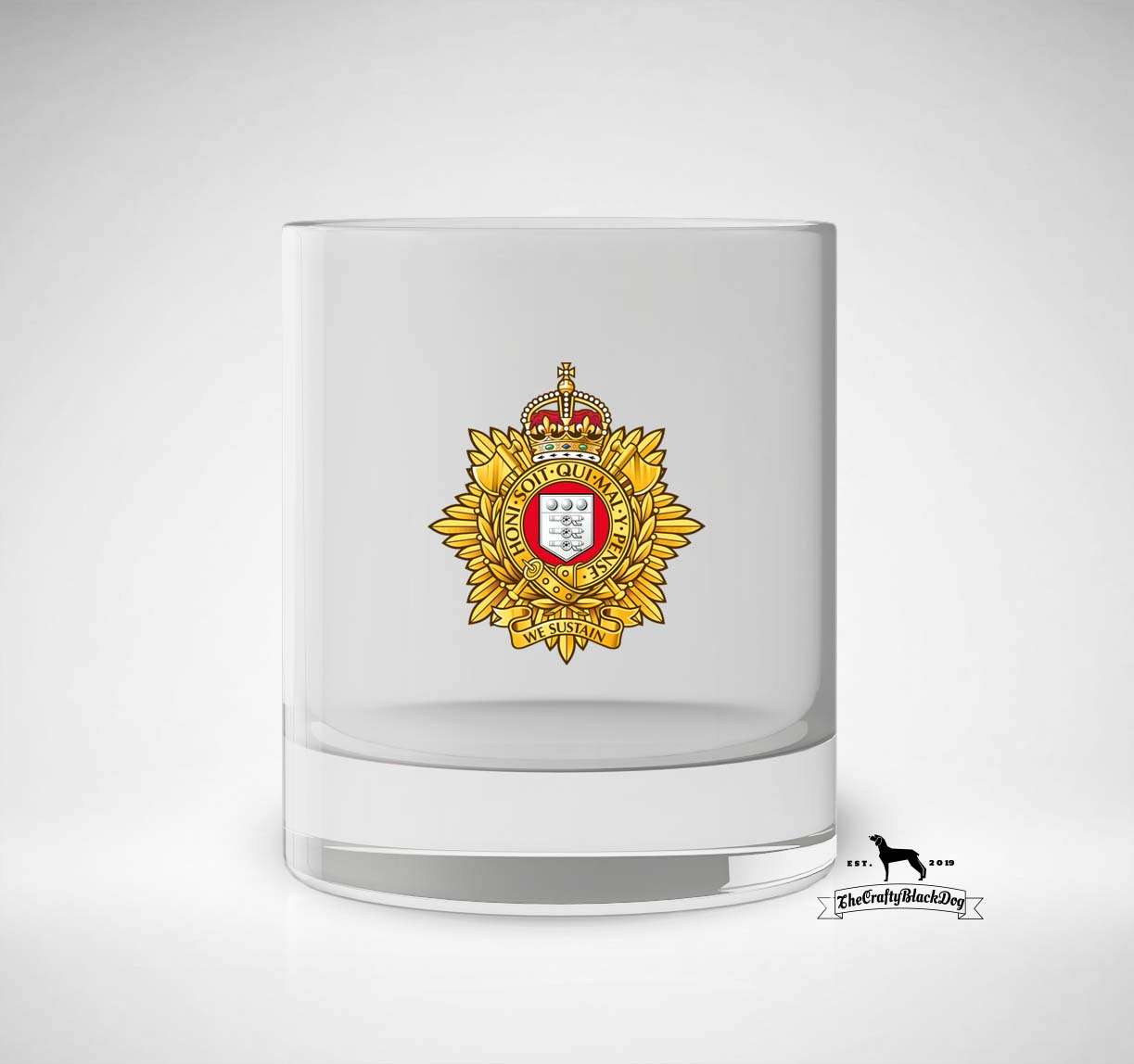 Royal Logistic Corps Officer - Whiskey/Spirit Glass KC