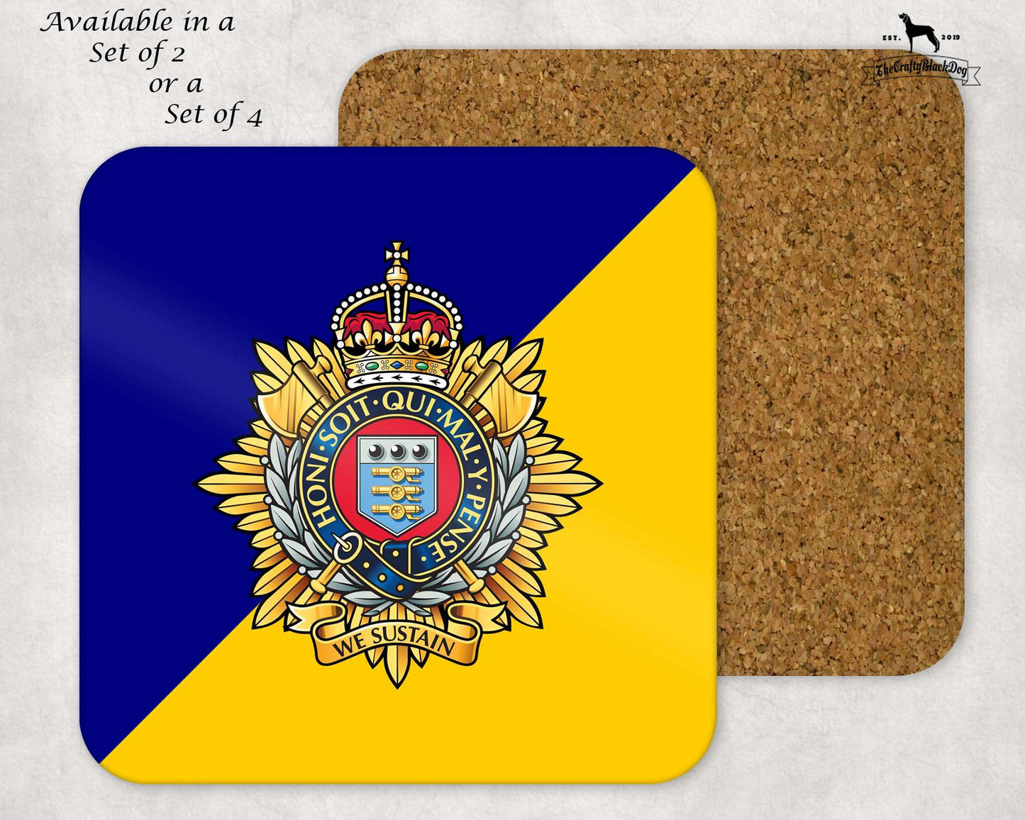 Royal Logistic Corps - COASTER SET (New King's Crown)